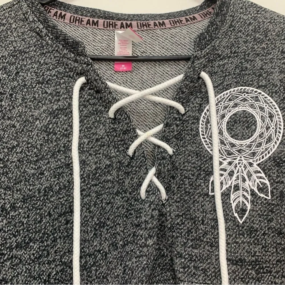 No Boundaries Grey Dream Long Sleeve Top Size Medium Juniors
